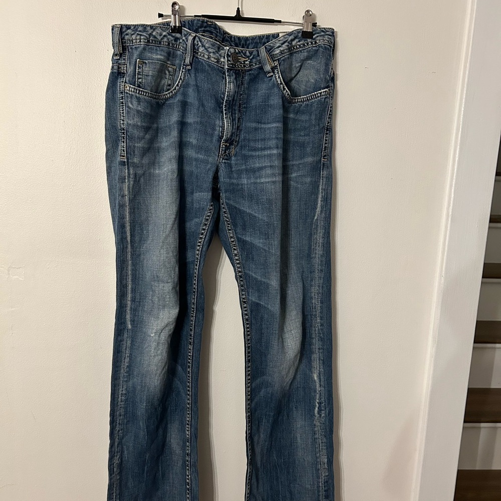 Buffalo David Bitton Men's Straight Jeans - Blue Size 36